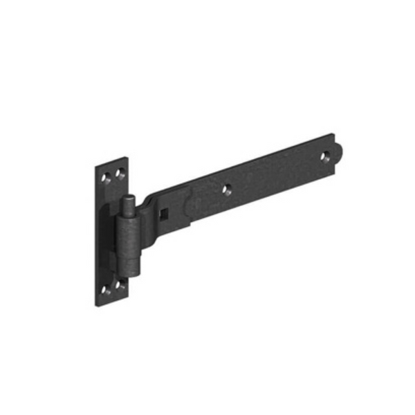 12" (300mm) Single Cranked Bands & Hook Hinge on Plate (Black)