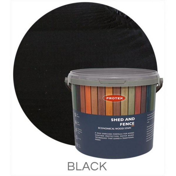 Protek 5l Shed & Fence Stain - Black