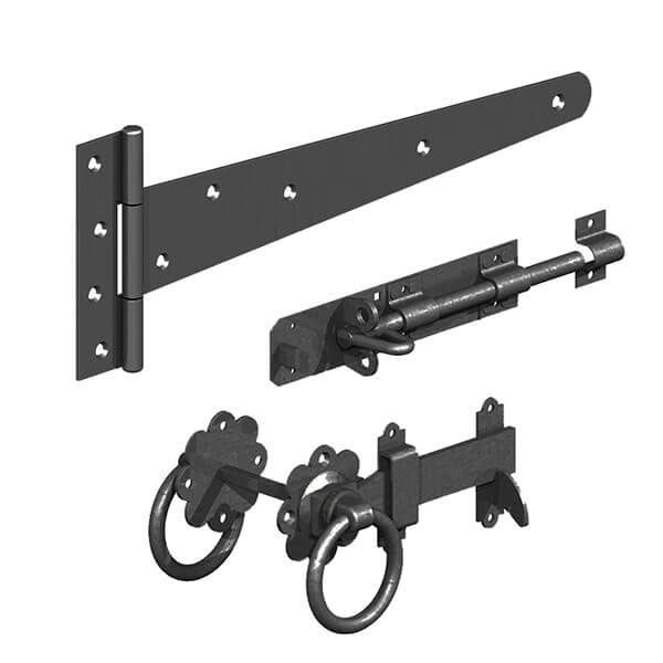 Black Side Gate Kit (Ring Gate Latch)