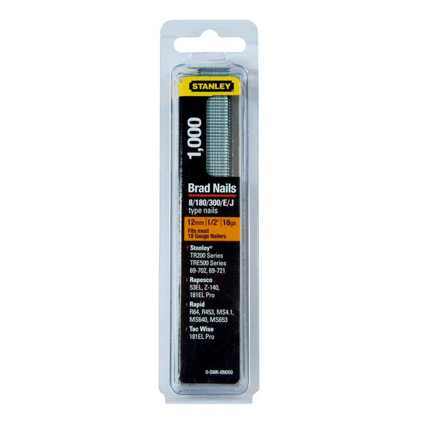 Stanley 12mm Brad Nails x1000