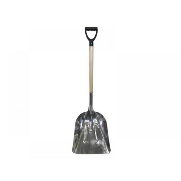 Faithfull Aluminium Grain Shovel - Wood Handle