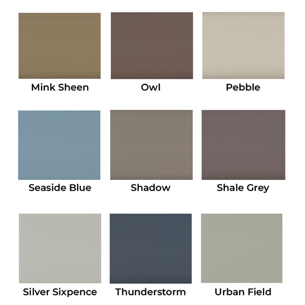 Sheds paint swatches