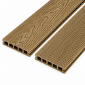 Cladco 3.6m Woodgrain/Ribbed Composite Decking Board - Teak