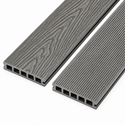 Cladco 3.6m Woodgrain/Ribbed Composite Decking Board - Stone Grey