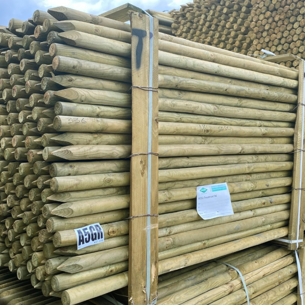 Round Stake/Post 1.8m x 50mm (approx. 6'x2