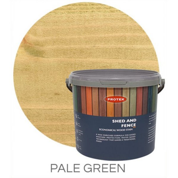 Protek 5l Shed & Fence Stain - Pale Green