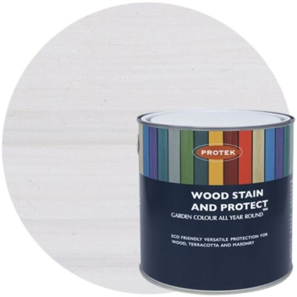 Protek Wood Stain & Protect 2.5l Whitewash BTL Timber & Garden