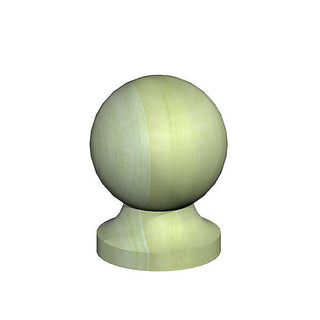 Green Treated Post Ball & Collar Finial Post Cap