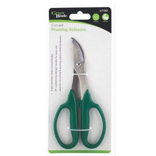 Curved pruning scissors